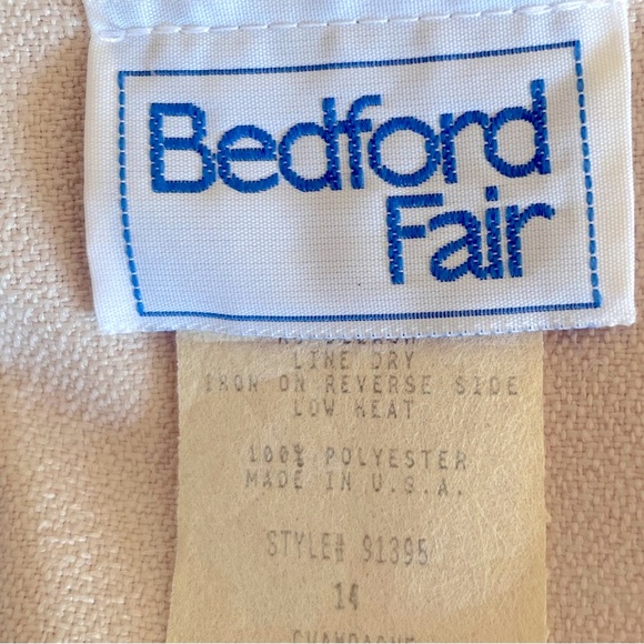 Vintage Bedford Fair 14 NWOT Dress Spare Button Attached With Pockets - Picture 7 of 10